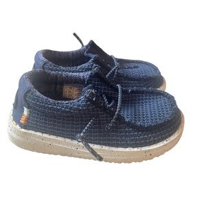 Hey Dude Wally Toddler Stretch Sox Blue‎ Shoes Size 7